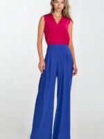 Pantalon collection lin bleu