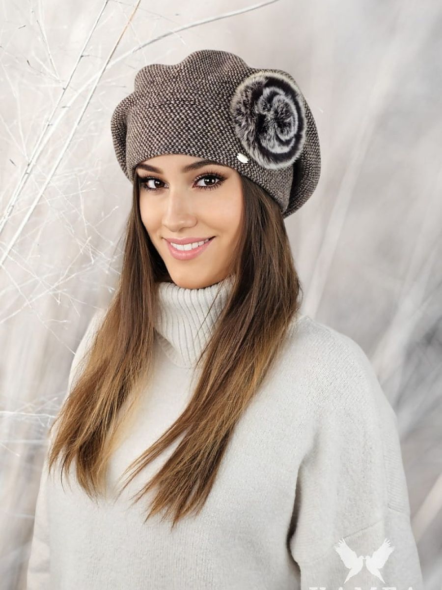 Béret Paris beige