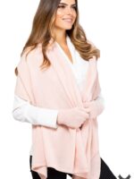 Echarpe laine rose