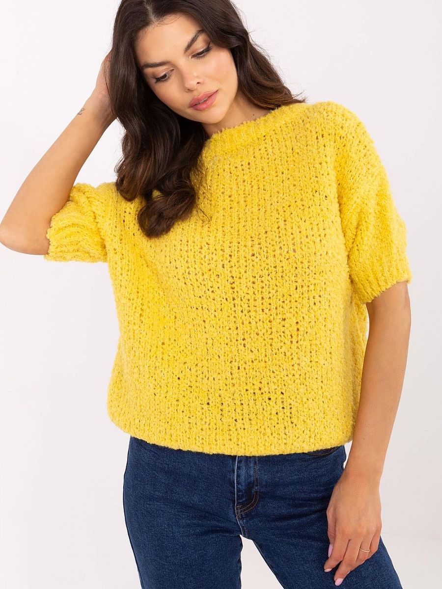 Pull laine/alpa jaune
