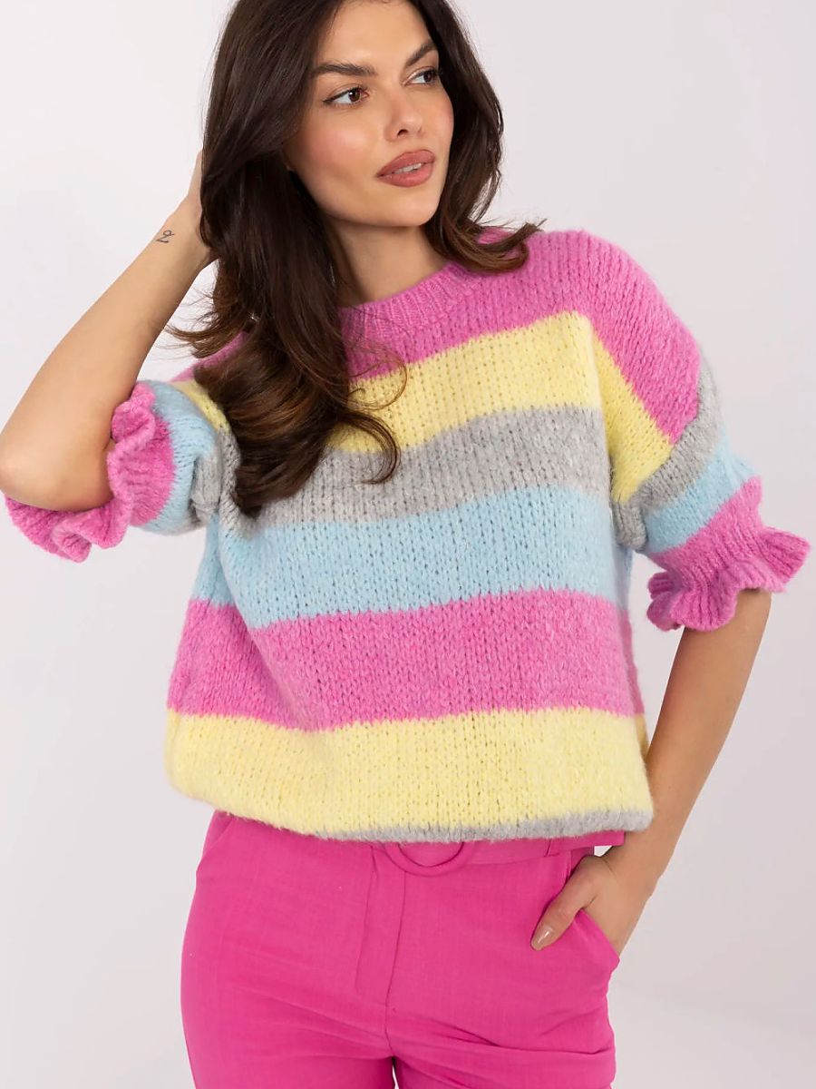 Pull automne arc en ciel