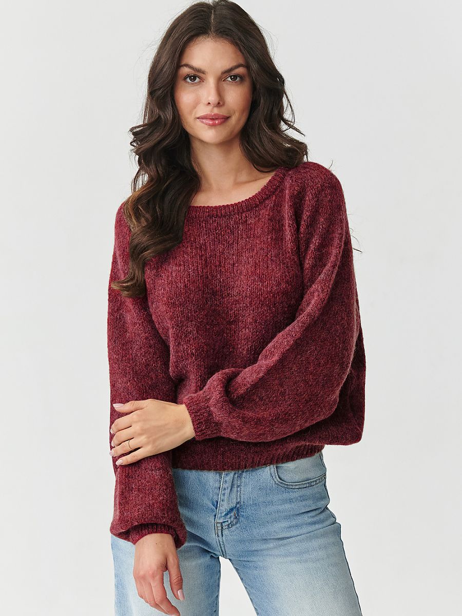 Pull collection kid/mohair rouge