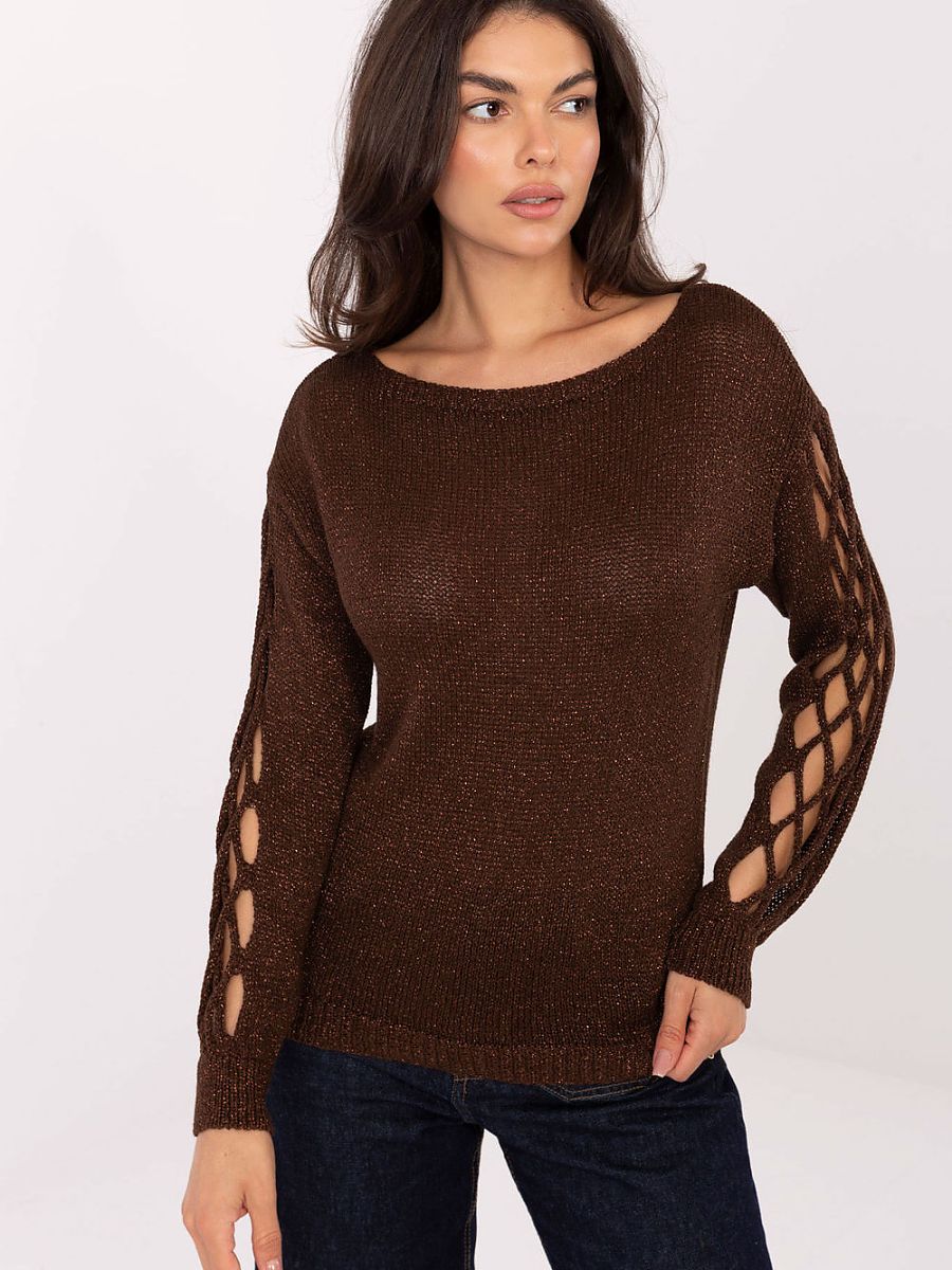 Pull manches losange café